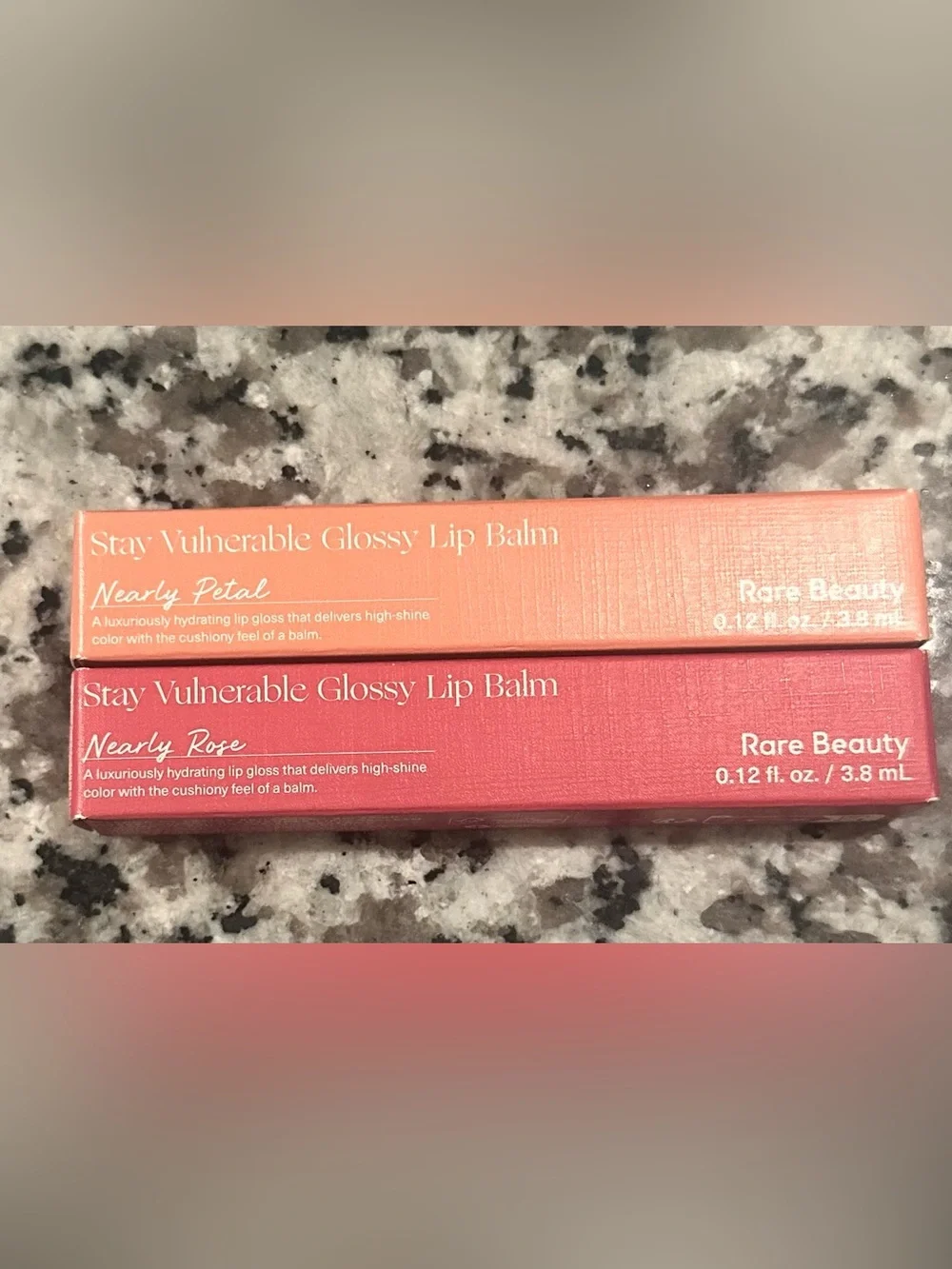 NEW Rare Beauty Stay Vulnerable Glossy Lip Balm Duo